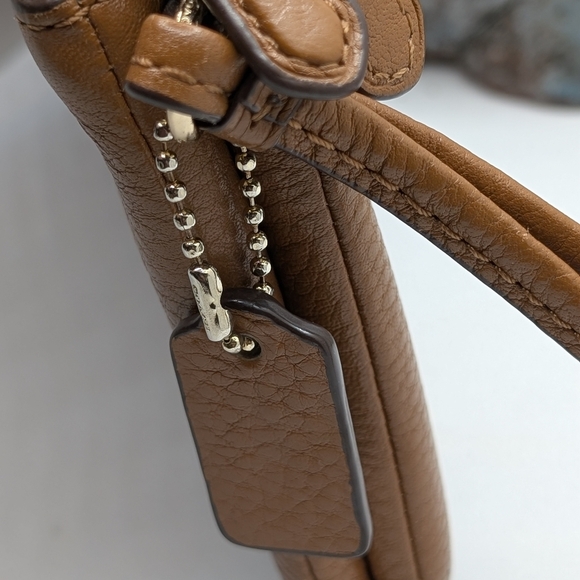 Coach brown Pebbled Leather Double Zip Wristlet - Picture 5 of 10